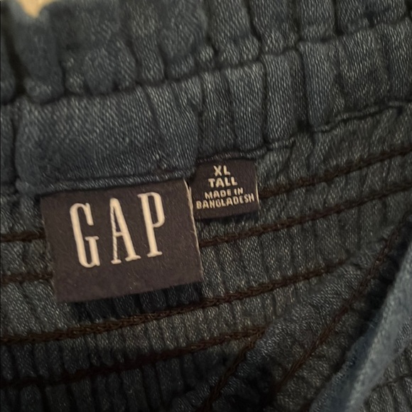 Elegant Navy Blue Denim Look Women's Maxi Skirt - Picture 3 of 4